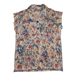 Vintage Floral Print Women's Top